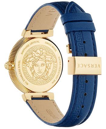 Women's Daphnis Leather Blue Dial Wa